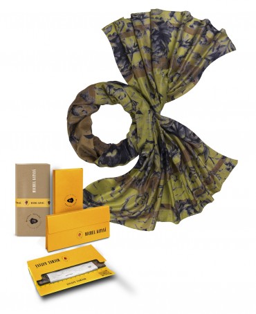 Палантин Женский SN40-FLEUR/CITRON